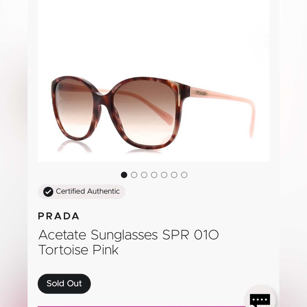 Prada Sunglasses - Acetate Sunglasses SPR 010
Tortoise Pink